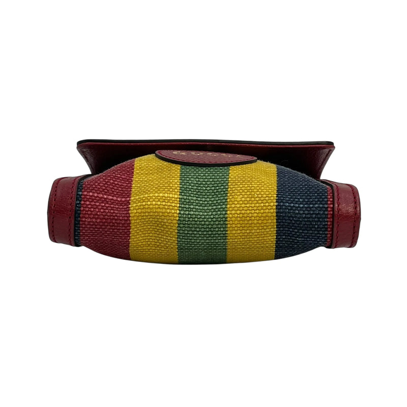 GUCCI Baiadera Striped Shoulder Bag - Multicolor and Red 