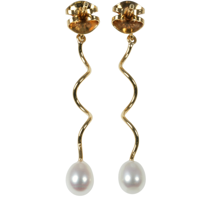 TASAKI Pearl Earrings Jewelry - 18KYG 
