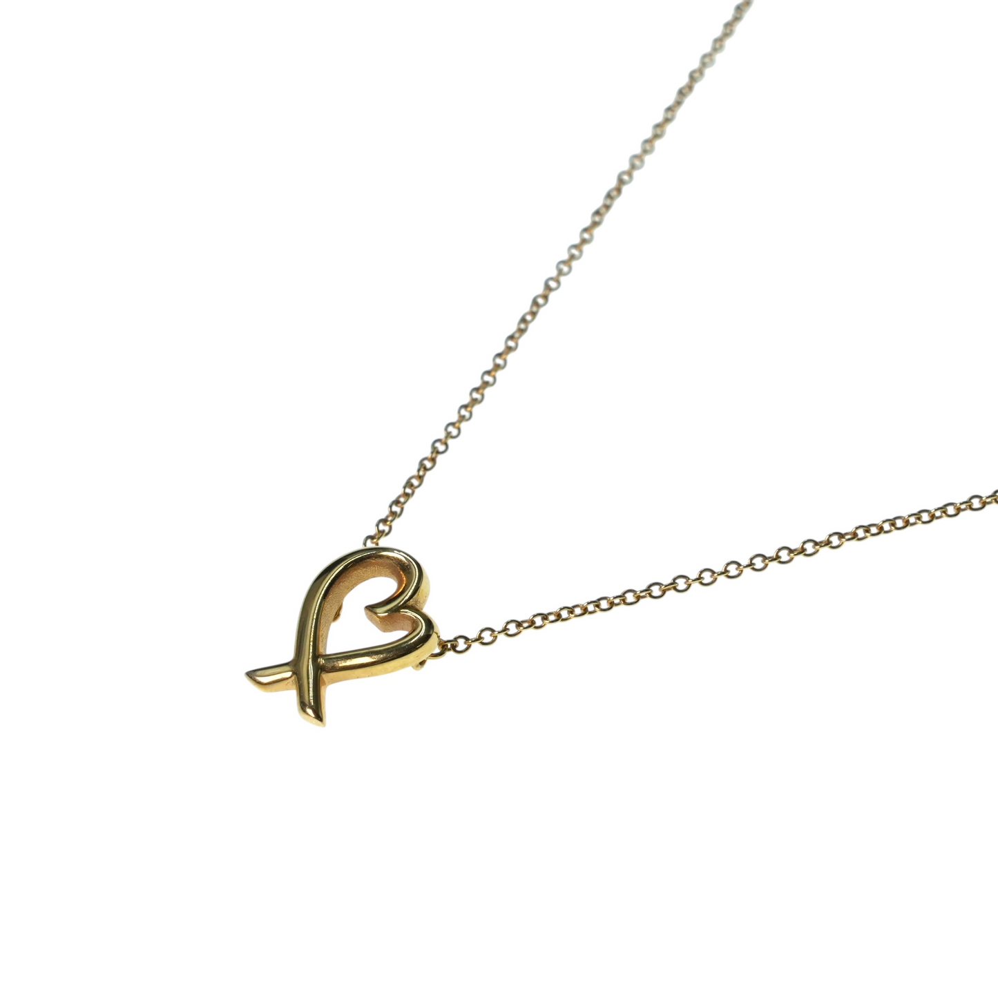 Tiffany & Co ラビング ハート ペンダント ネックレス - 18KYG