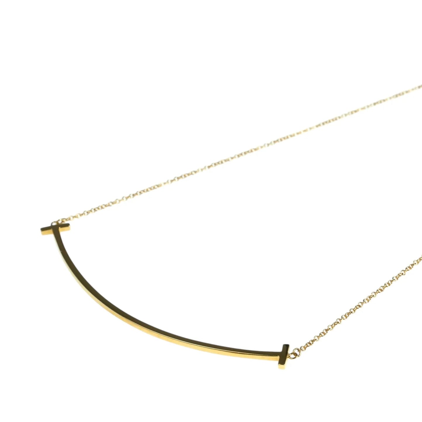 Tiffany Tスマイル ラージ ネックレス - 18KYG