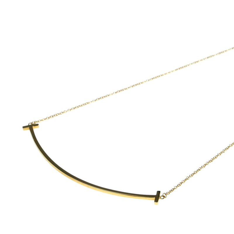 Tiffany Tスマイル ラージ ネックレス - 18KYG