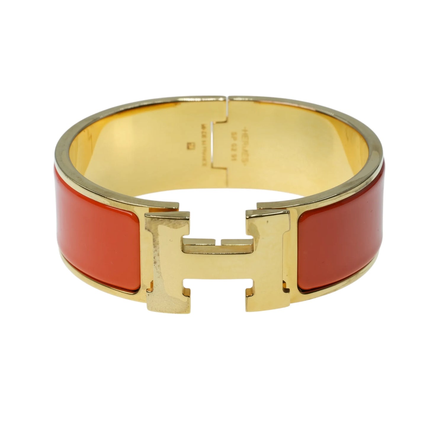 Hermès クリッククラックH エナメル GM ブレスレット アクセサリー - オレンジ