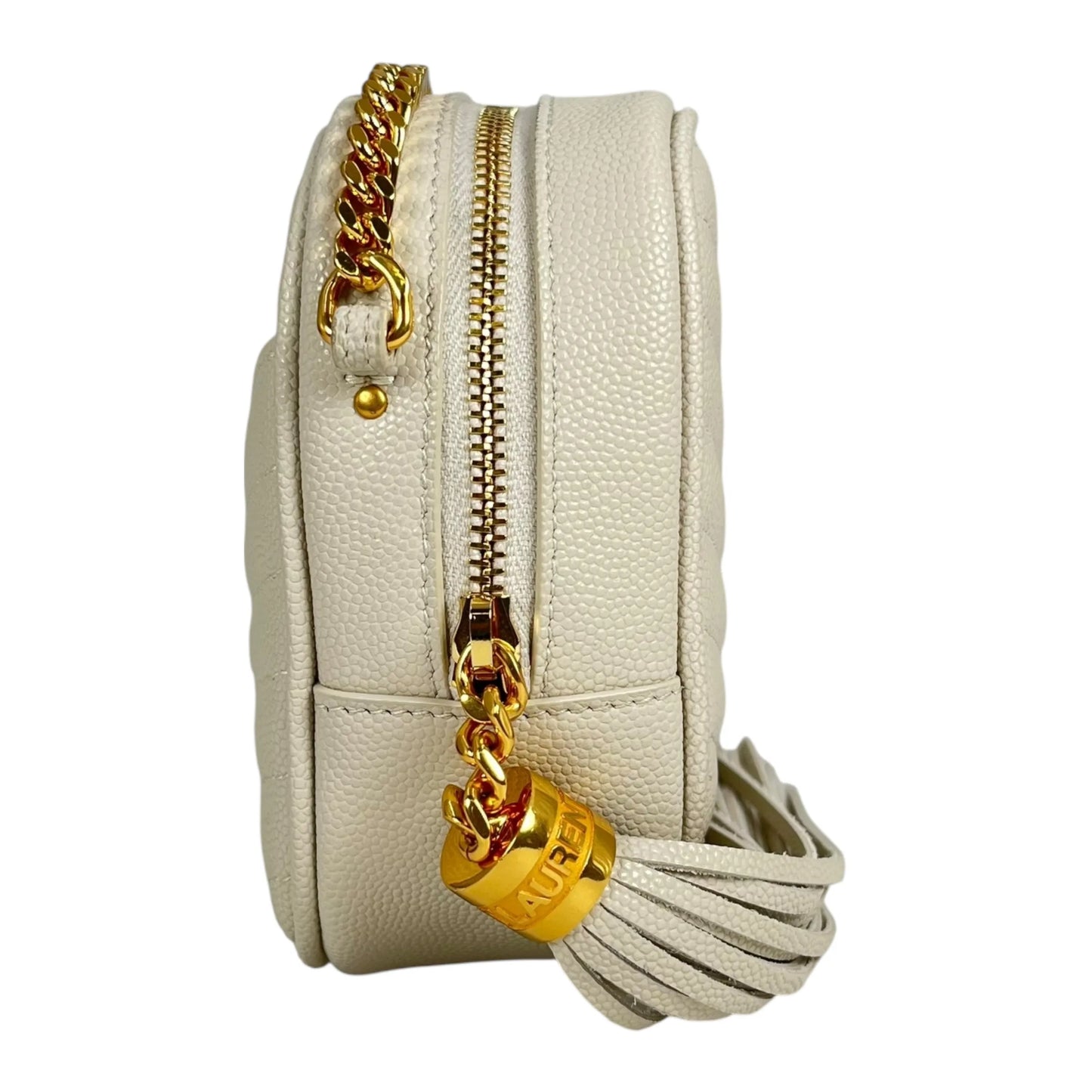 Saint Laurent Lou Mini Shoulder Bag - White 