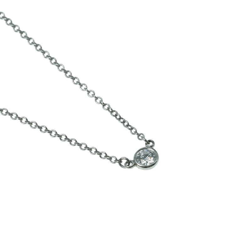 Tiffany & Co バイザヤード ダイヤモンド プラチナ ネックレス - Pt950 - 34185
