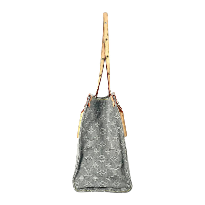 Louis Vuitton モノグラム デニム MM トートバッグ - ブルーグレー - 33685