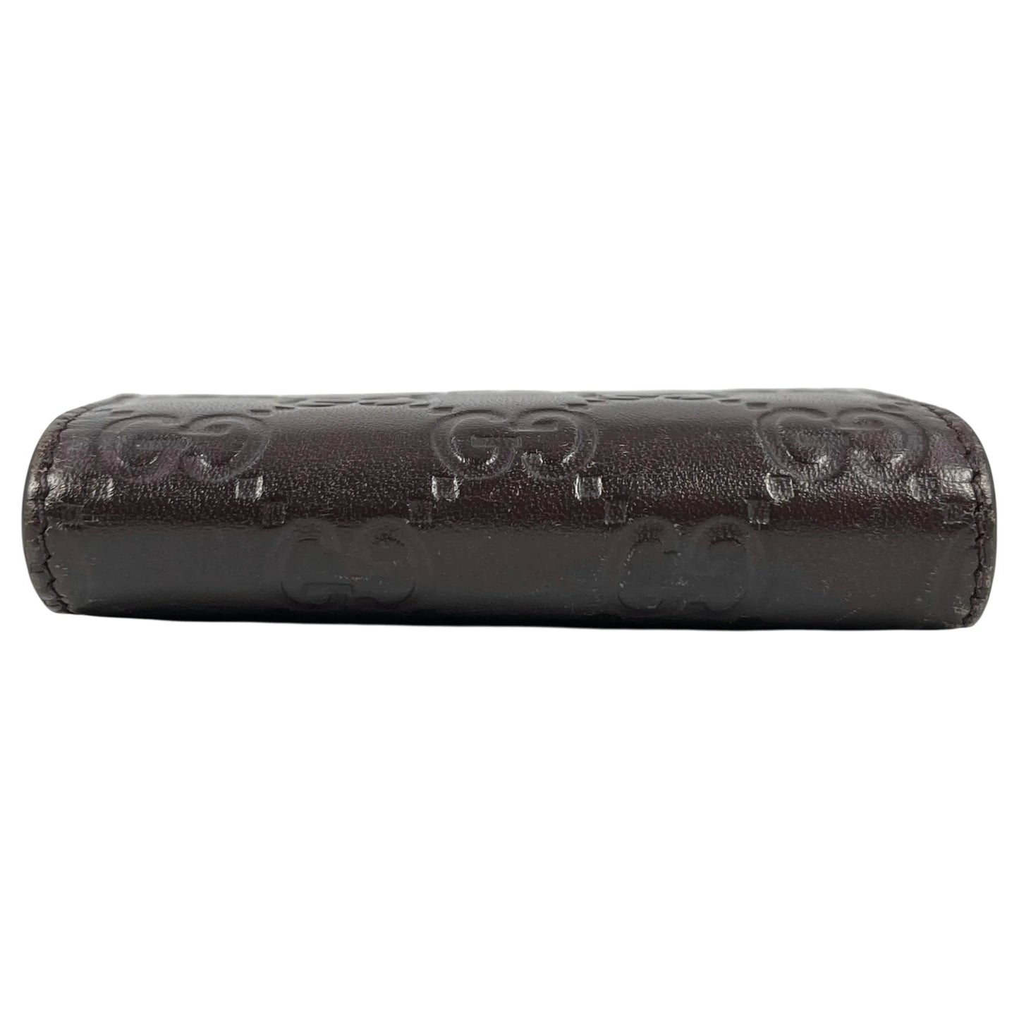 GUCCI Guccissima Key Case - Dark Brown 