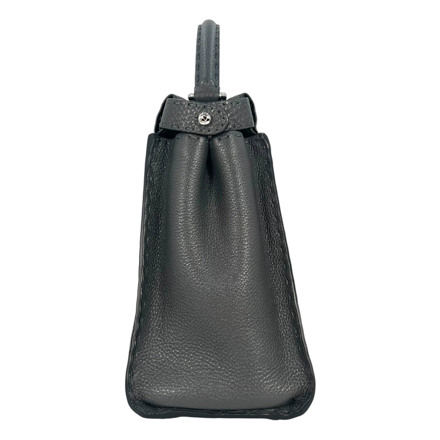 FENDI Peekaboo Leather Handbag/Shoulder Bag - Grey 