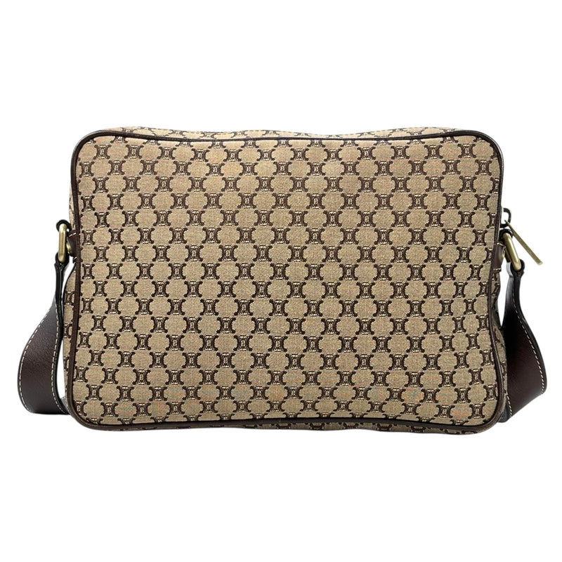 Celine Canvas Macadam Shoulder Bag - Brown 