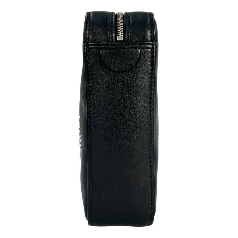 BALENCIAGA Triangle Leather Chain Shoulder Bag - Black 