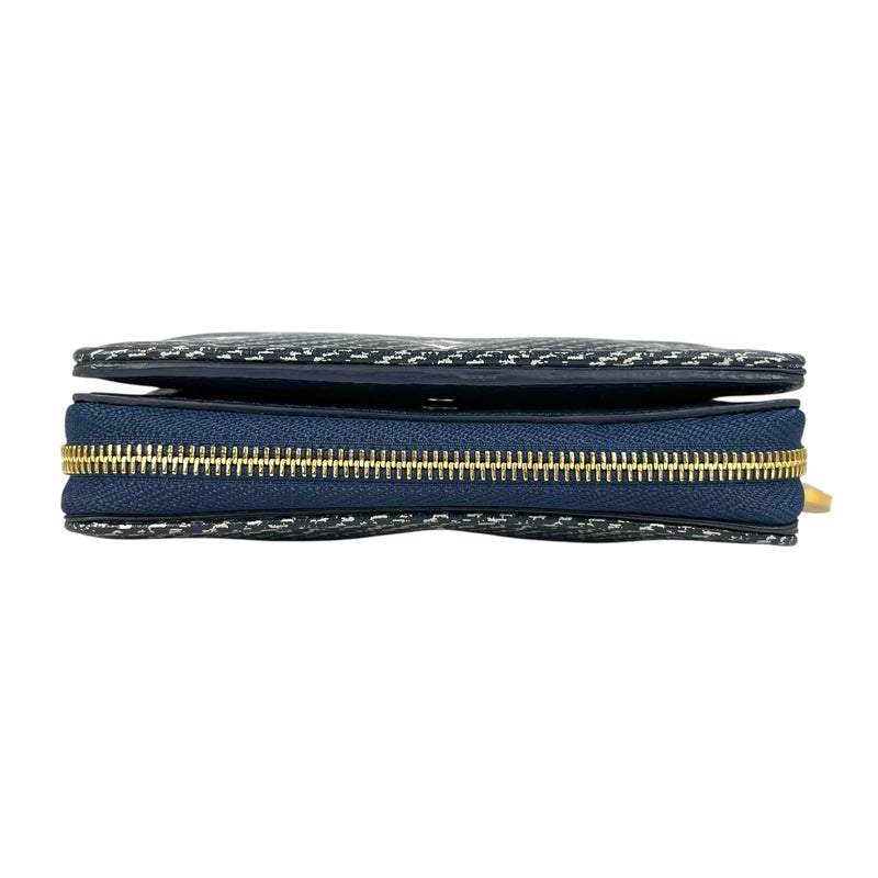 LOUIS VUITTON Portefeuille Lou Monogram Compact Wallet Bi-fold Wallet - Navy 