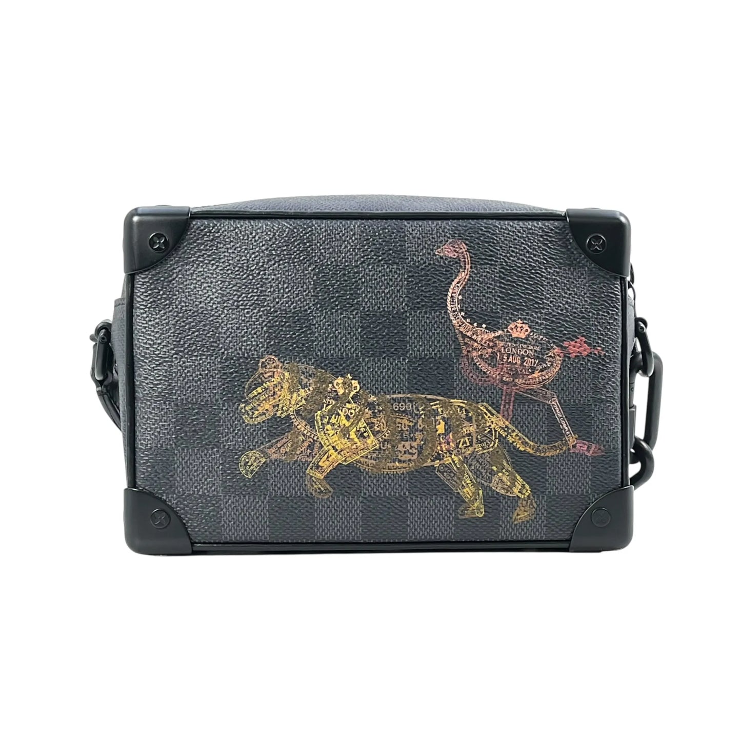 LOUIS VUITTON ミニ ソフト トランク モノグラム エクリプス ショルダーバッグ - ブラック