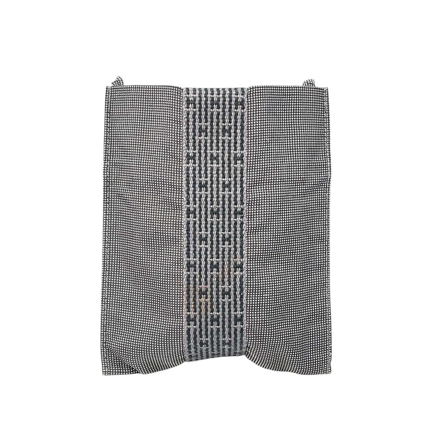 HERMES Air Line Canvas Shoulder Bag - Grey 