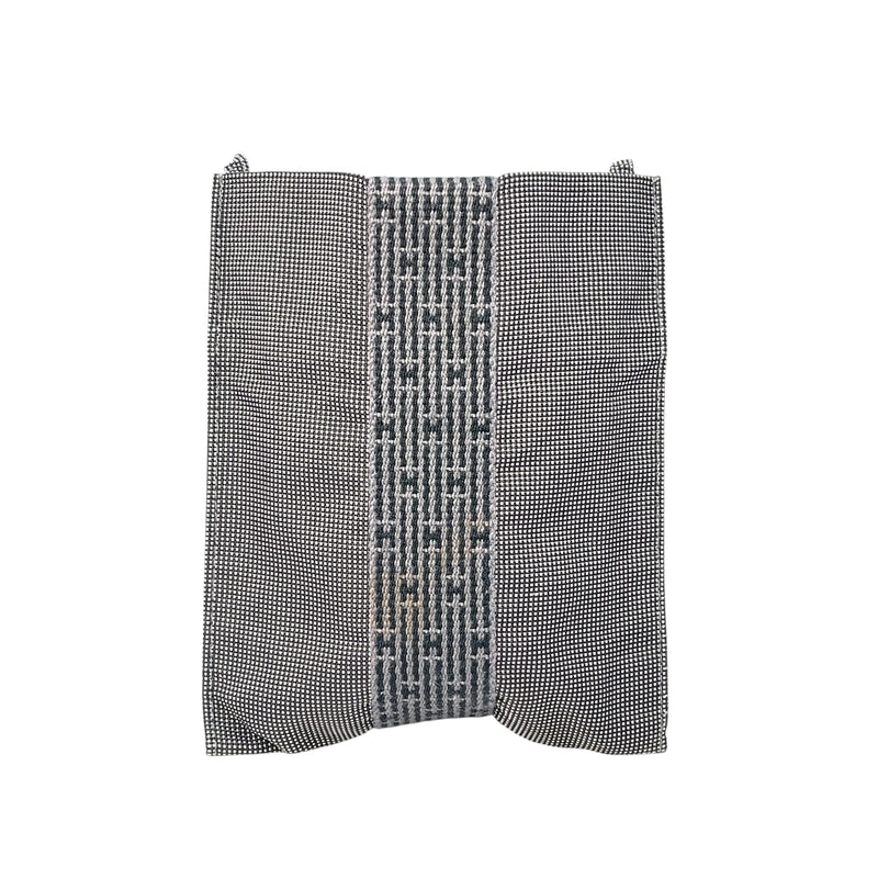 HERMES Air Line Canvas Shoulder Bag - Grey 