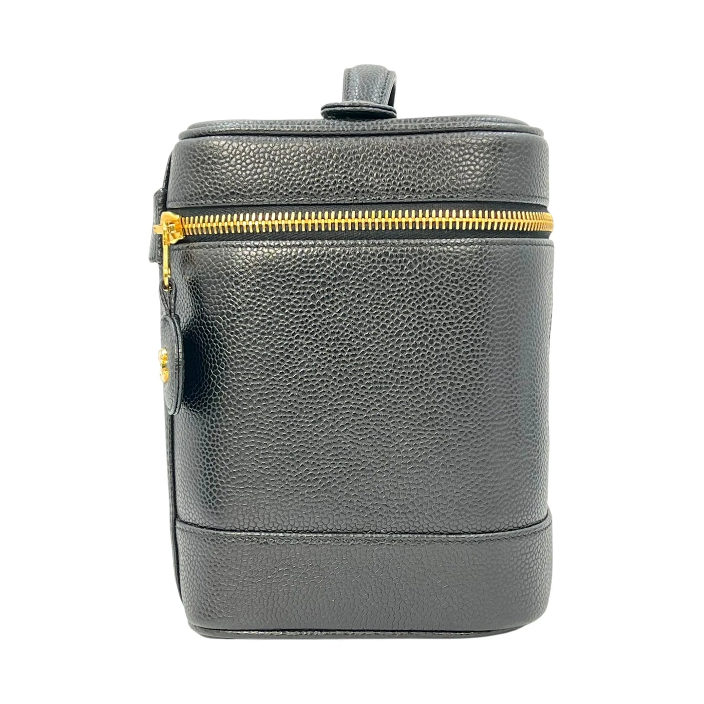 CHANEL Coco Mark Caviar Skin Vanity Bag Mini Bag - Black 