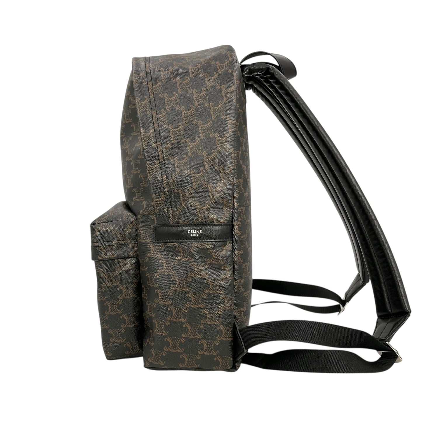 CELINE Triomphe Canvas Medium Backpack - Dark Brown 