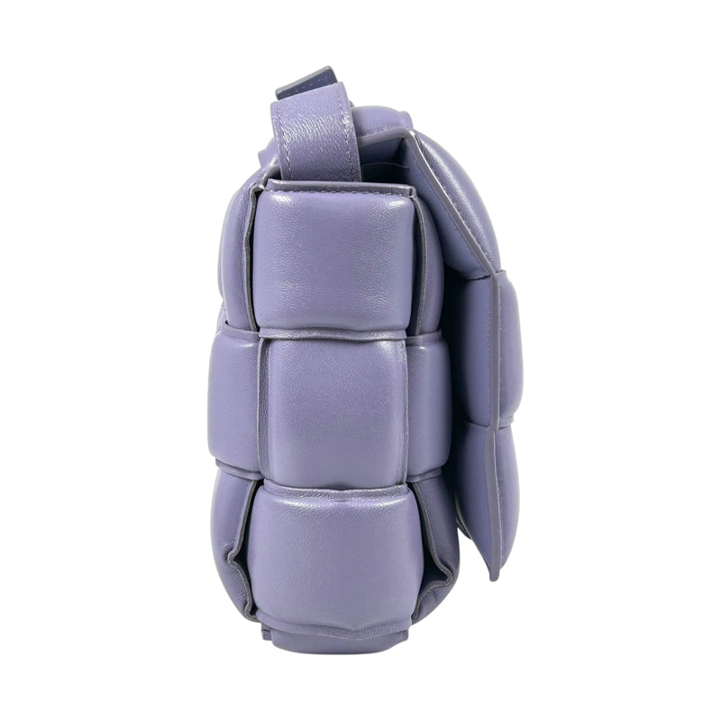 BOTTEGA VENETA Padded Cassette Bag Lambskin Shoulder Bag - Purple 