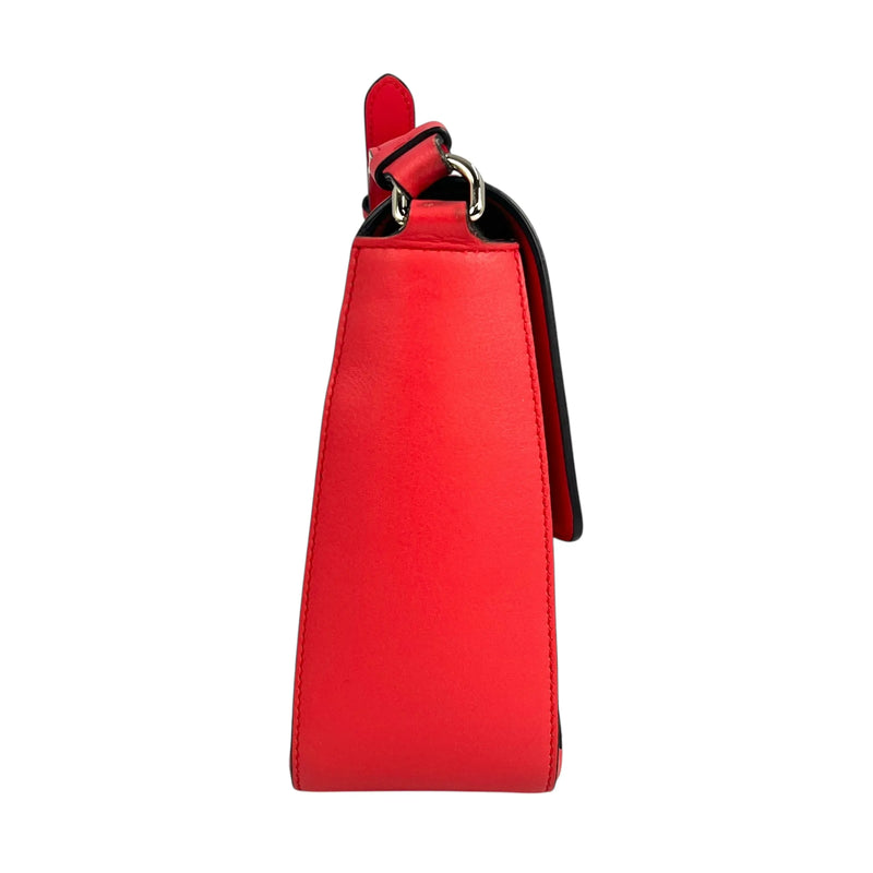 Ferragamo Gancini Calfskin Shoulder Bag - Red 