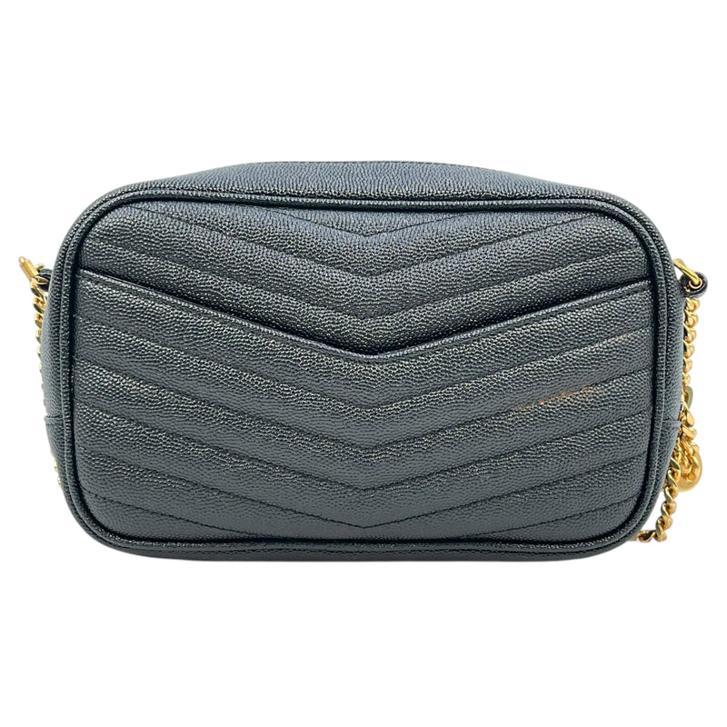 Saint Laurent Lou Mini Bag Calfskin Chain Shoulder Bag - Black 