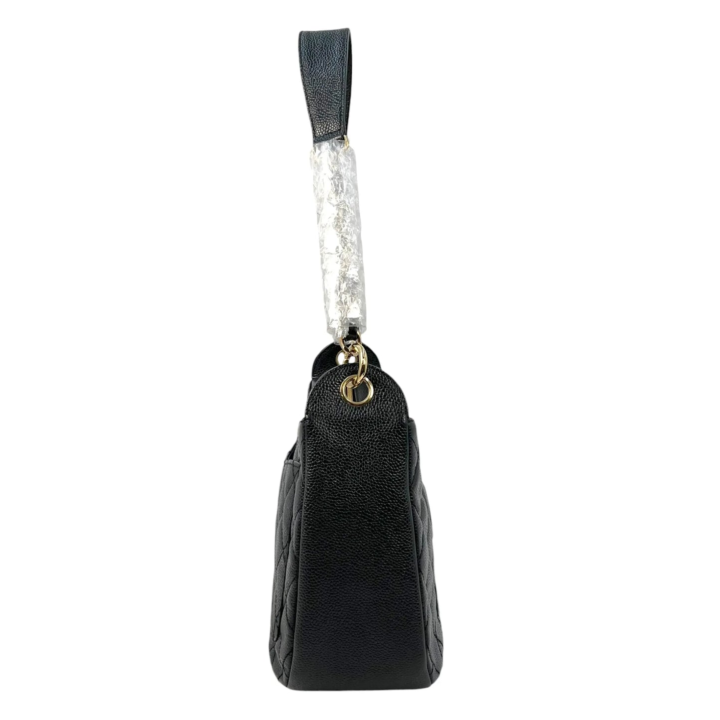 CHANEL Matelasse Caviar Leather Chain Shoulder Bag - Black 