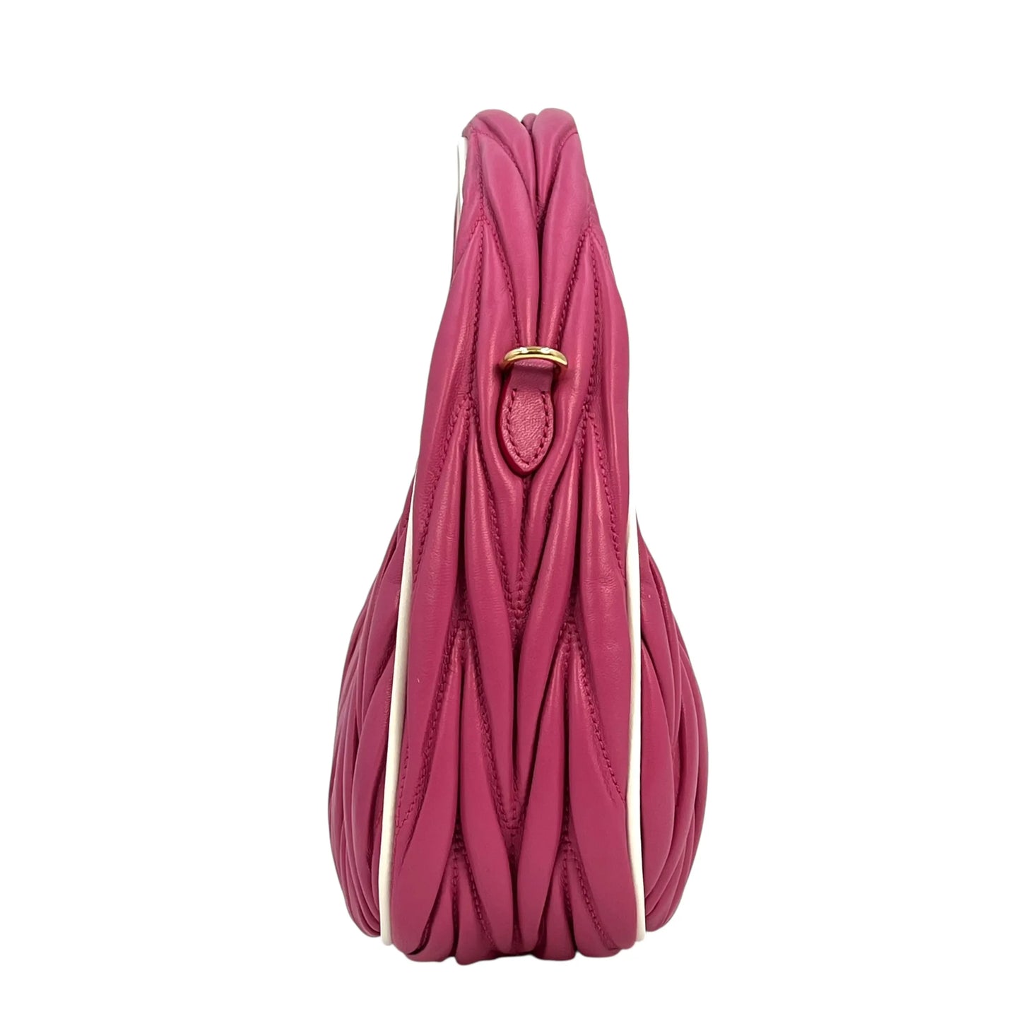 MiuMiu ワンダー マテラッセレザー ハンドバッグ ショルダーバッグ - ピンク