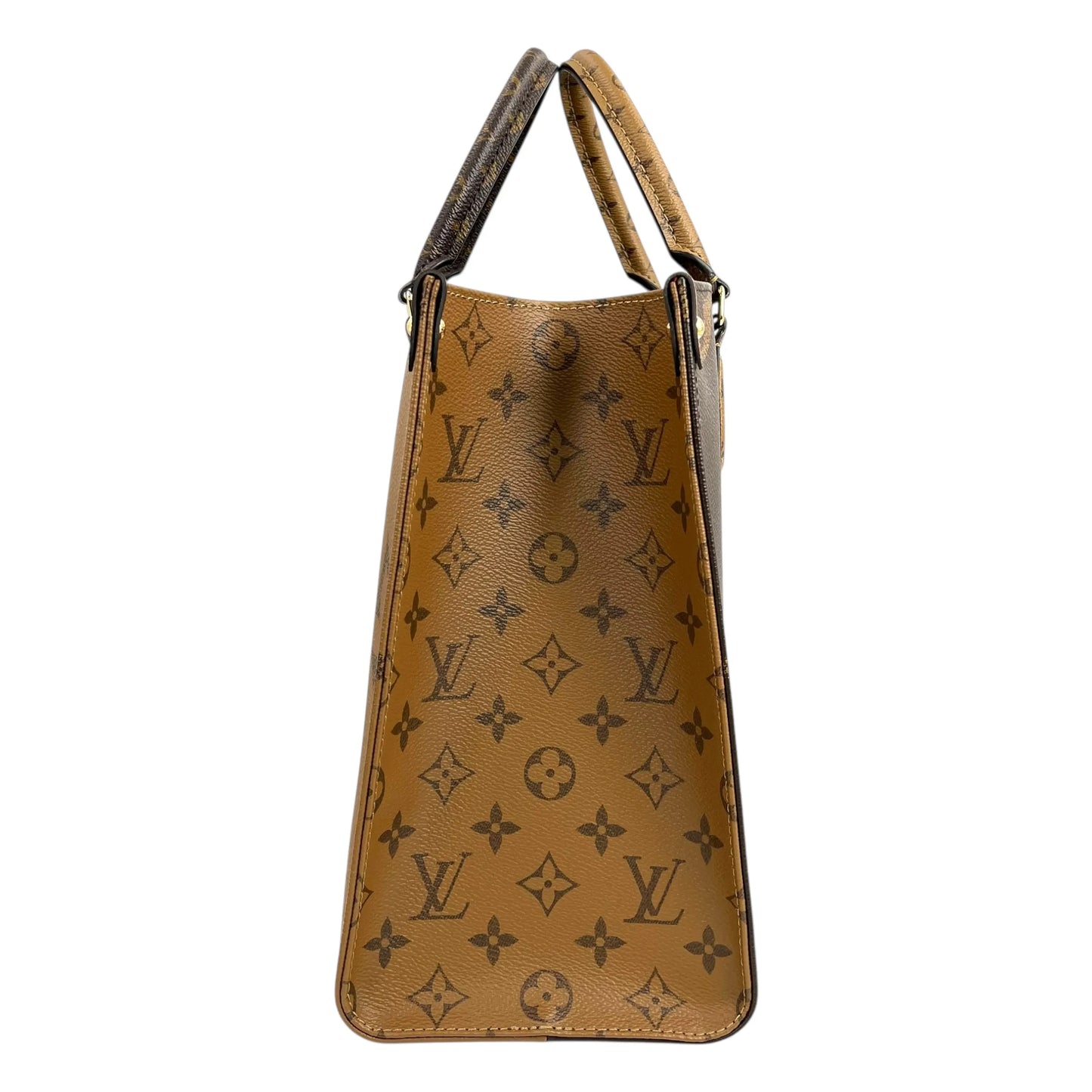 Louis Vuitton On the Go MM Monogram Giant Canvas Tote Bag - Brown