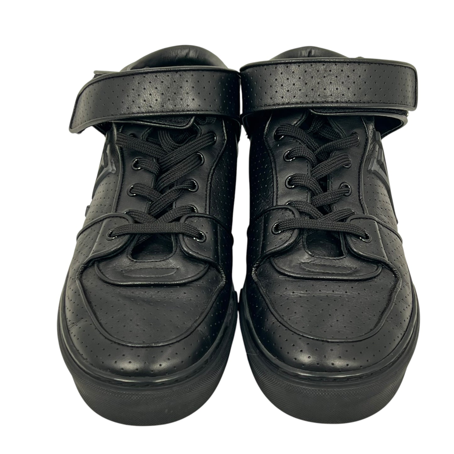 Louis Vuitton Black Leather Sneakers for Men - Black 