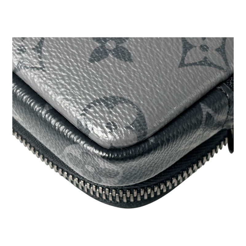 Louis Vuitton Monogram Eclipse Reverse Double Phone Case Shoulder Bag - Black 