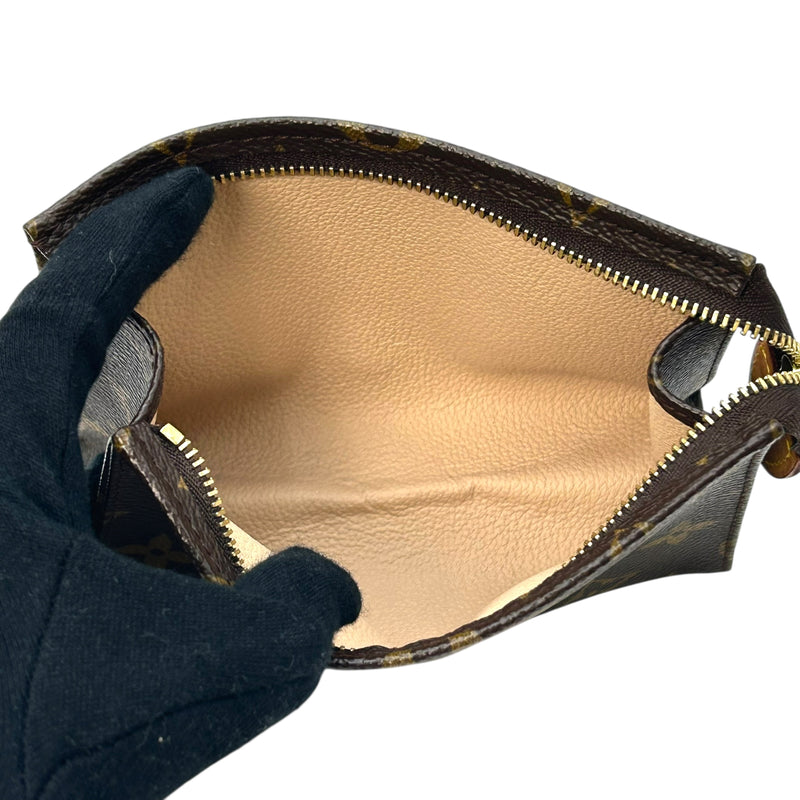 Louis Vuitton Monogram Canvas Pochette Cosmetic Pouch - Brown 