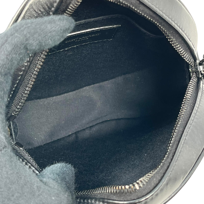 Saint Laurent Vinyl Mini Chain Shoulder Bag - Black 