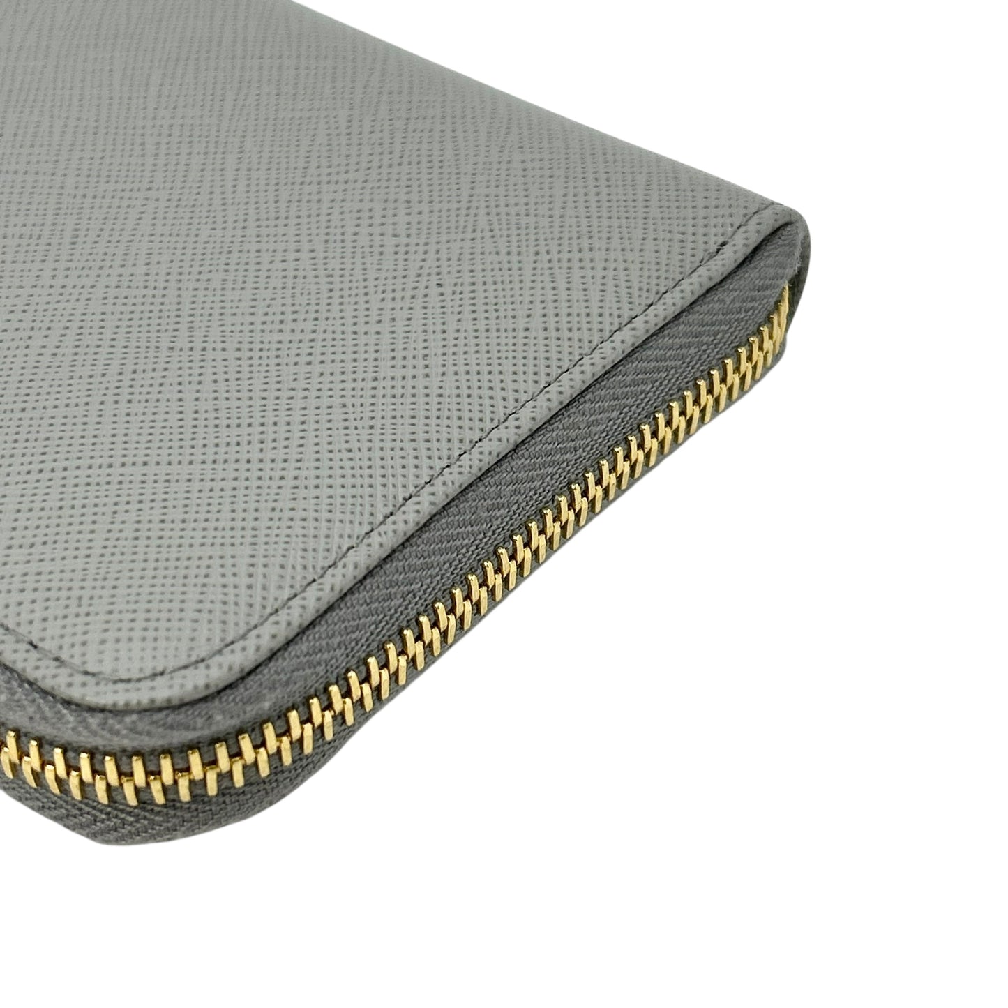 PRADA Saffiano Leather Long Wallet - Grey 