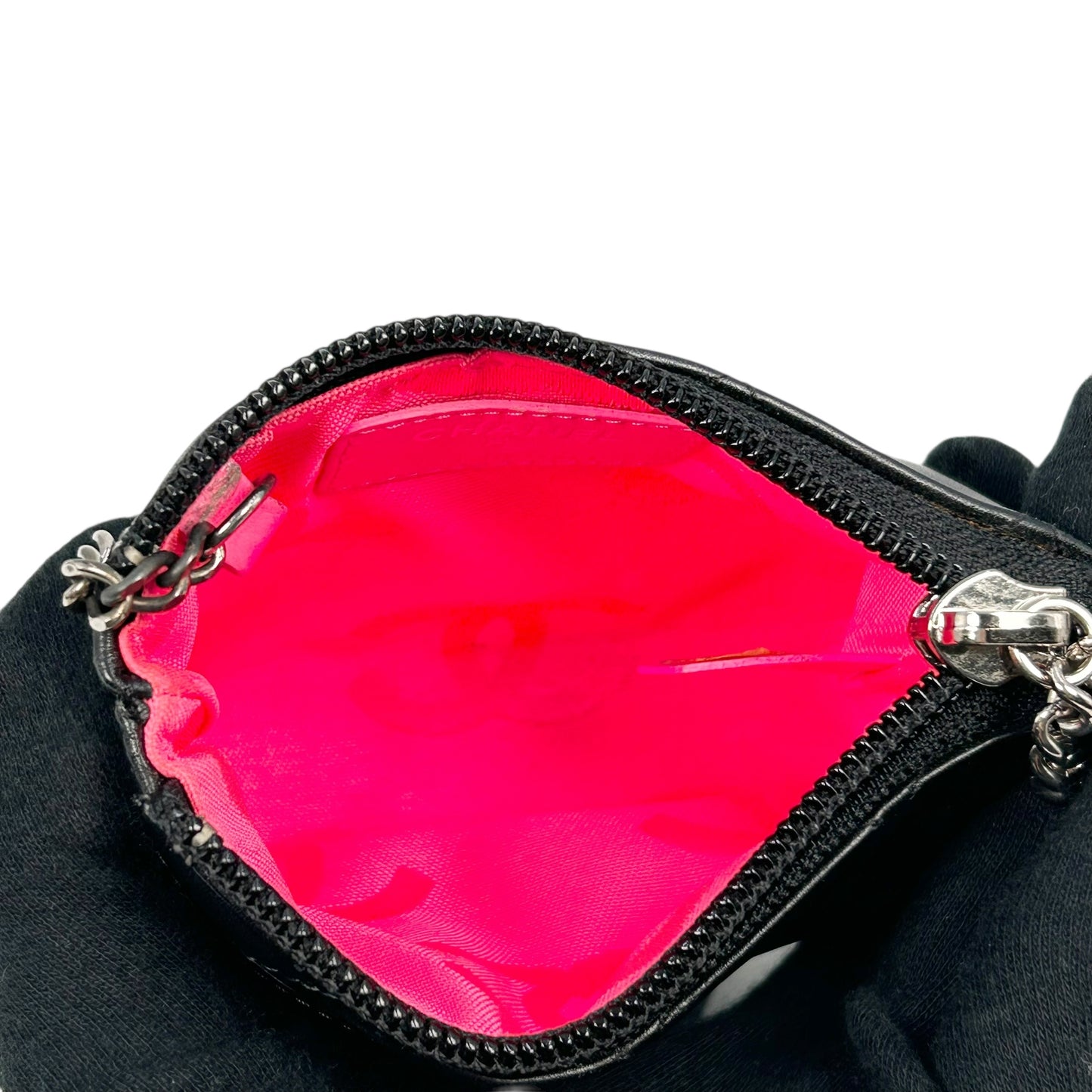 CHANEL Cambon Coco Mark Coin Case - Black 