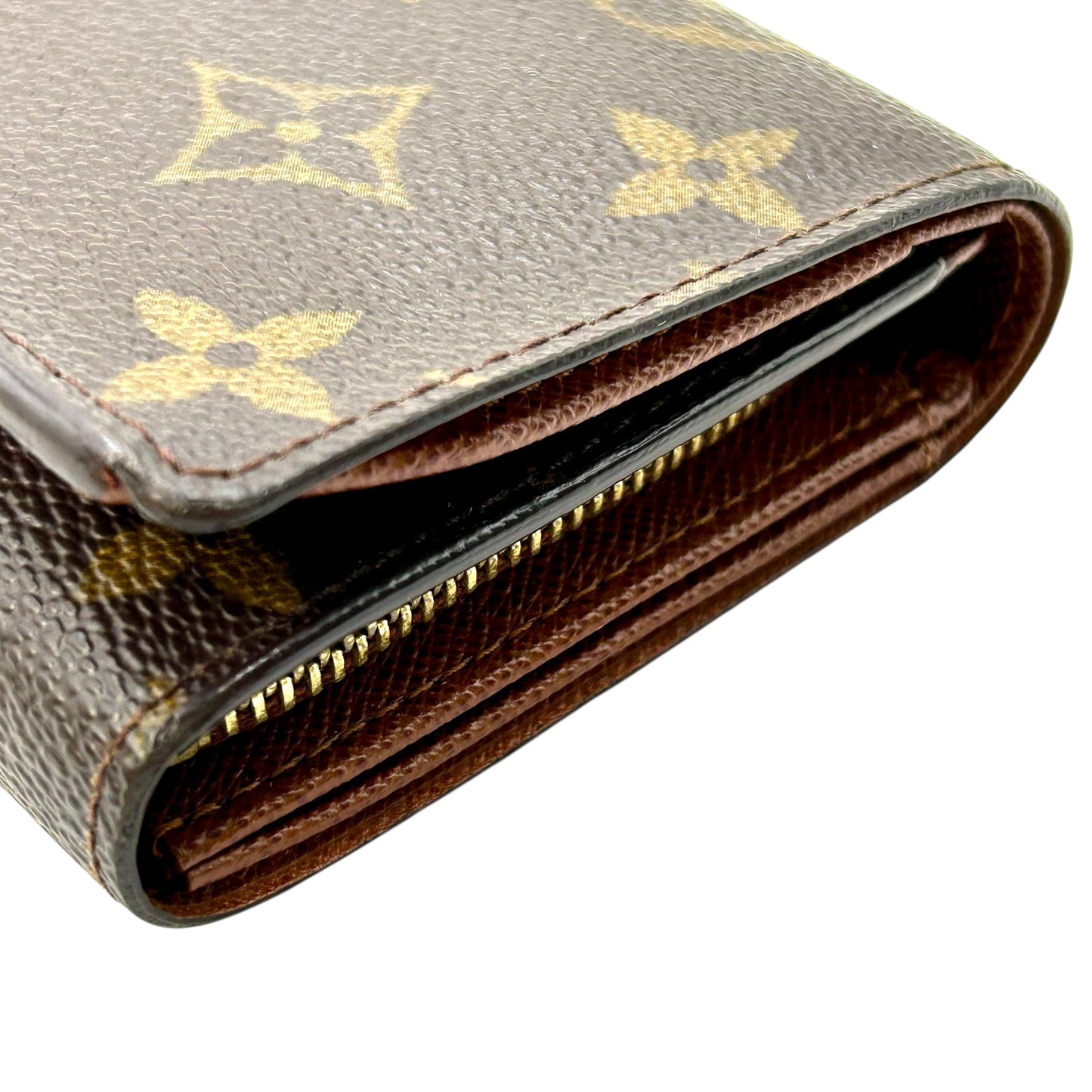 Louis Vuitton Monogram Canvas Porte Monnaie Bi-fold Compact Wallet - 32422 