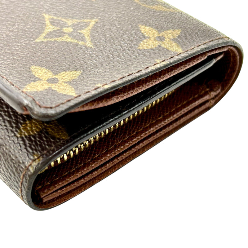 Louis Vuitton Monogram Canvas Porte Monnaie Bi-fold Compact Wallet - 32422 