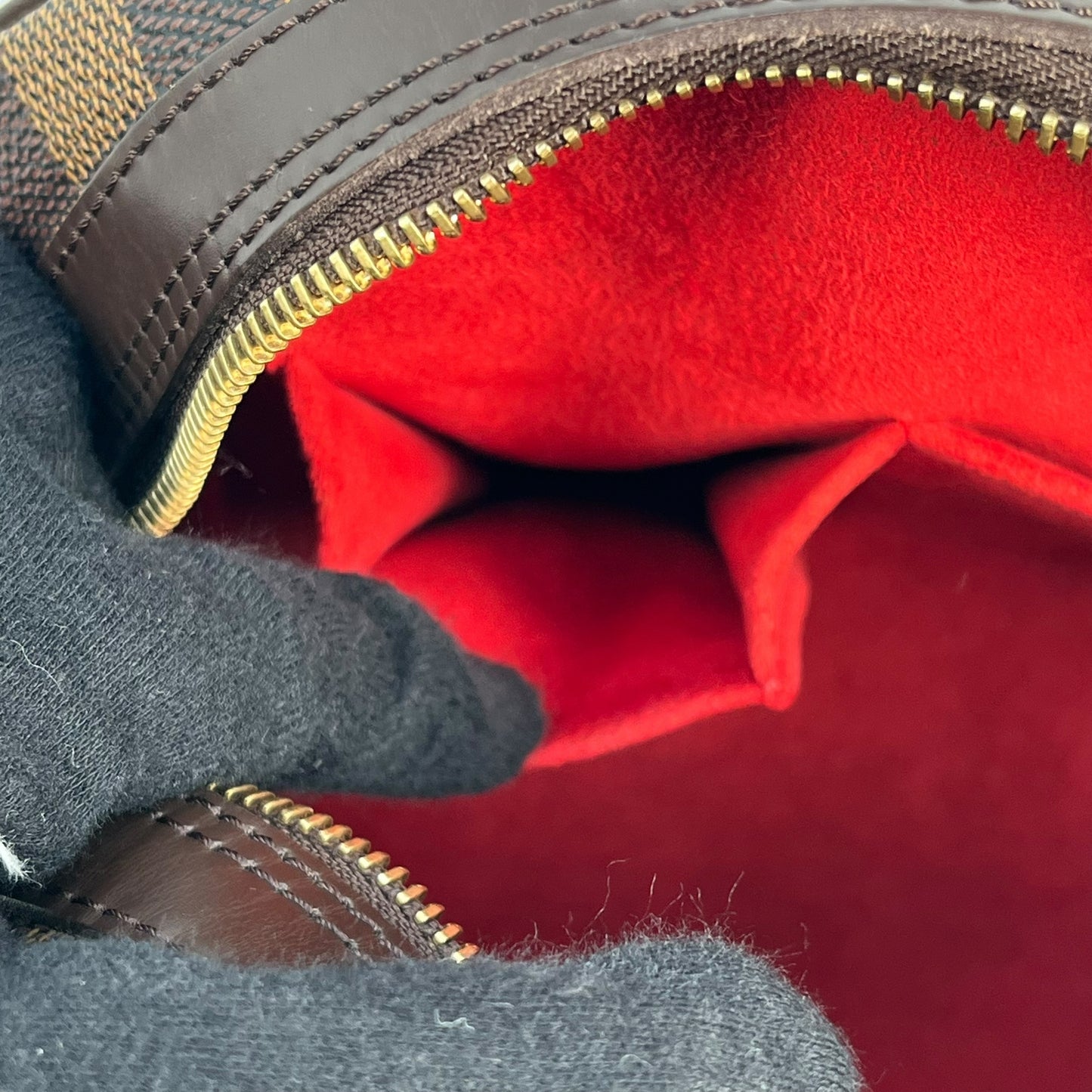 Louis Vuitton Damier Ebene Duomo Handbag - Dark Brown 