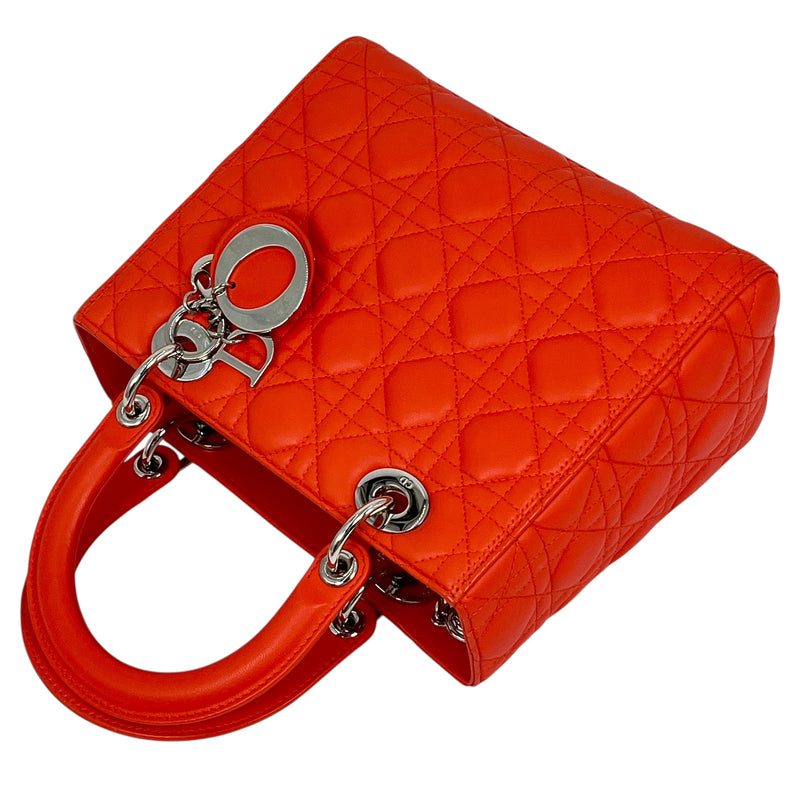 Dior Lady Dior Handbag Shoulder Bag - Orange 