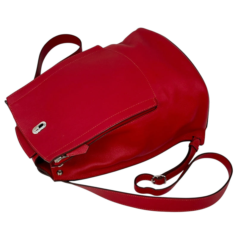 Hermès Sakado GR24 Rouge Kazak Backpack with D Stamp (2000) - Red 