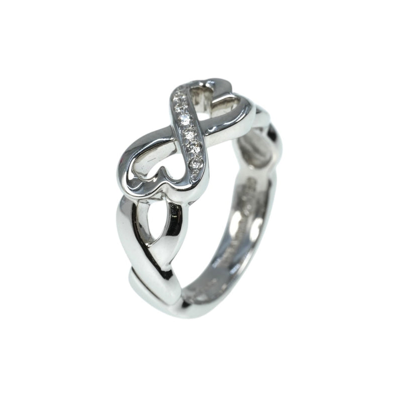 Tiffany & Co ダブルラビングハート ダイヤモンド リング ジュエリー - 18KWG