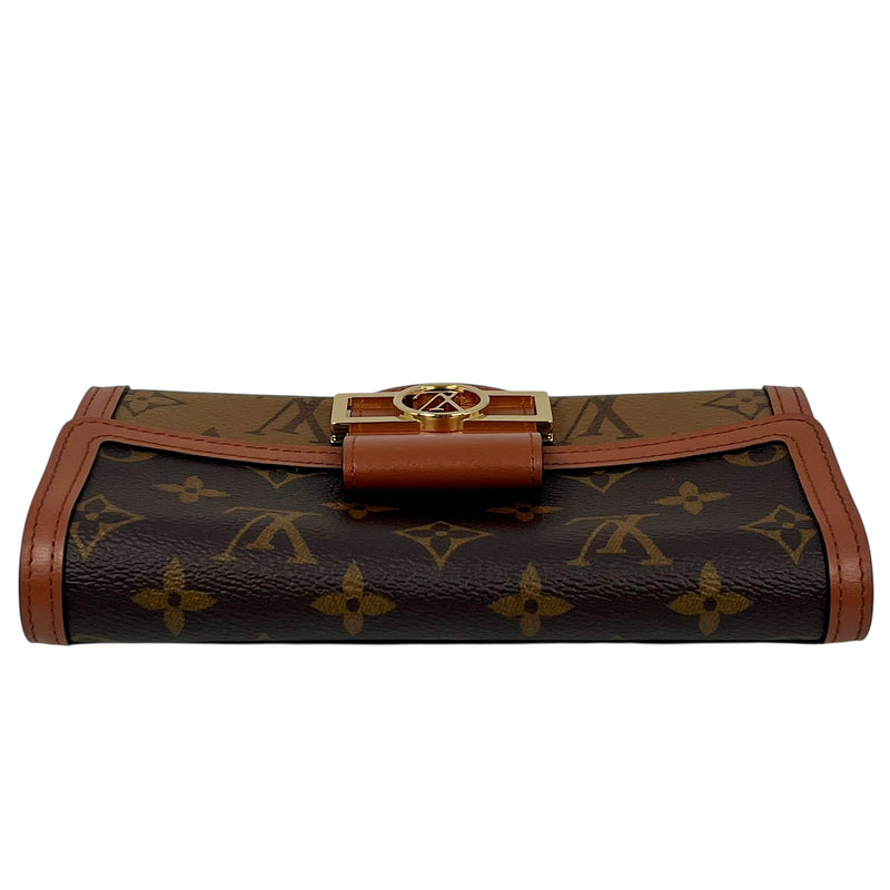 Louis Vuitton Monogram Canvas Reverse Portefeuille Sarah Dauphine Long Wallet - Brown 