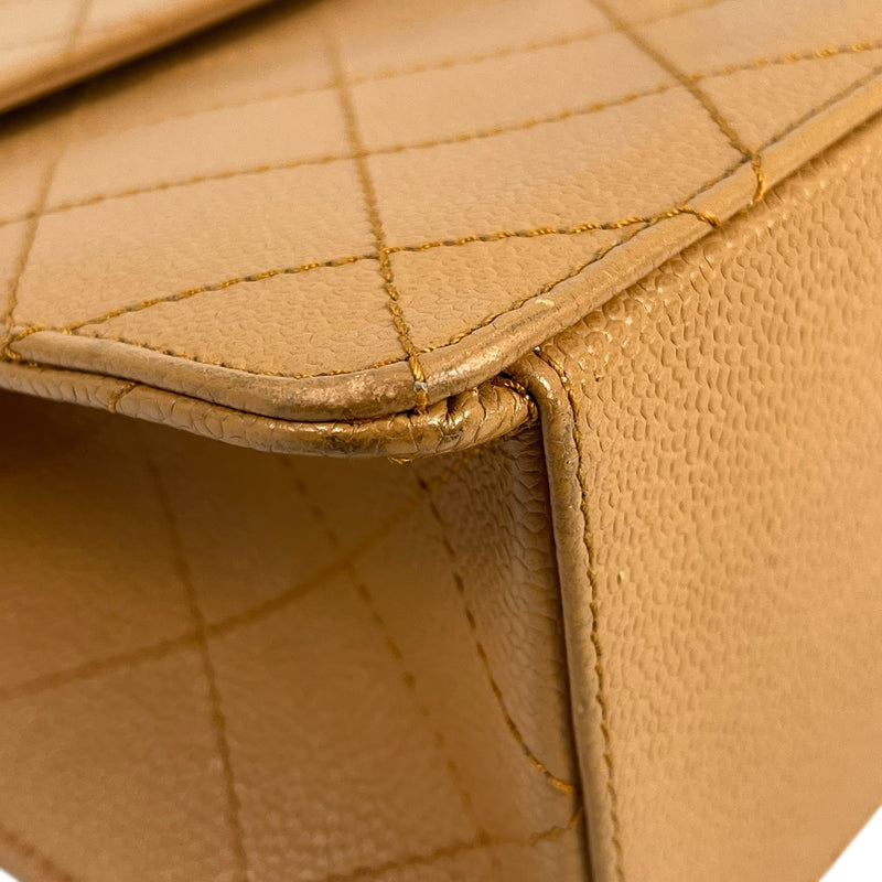 CHANEL Matelasse 30 Caviar Leather Chain Shoulder Bag - Brown 