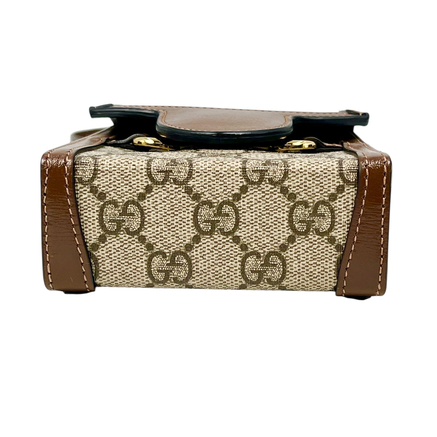 GUCCI GG スプリーム ホースビット 1955 ミニ ショルダーバッグ - ベージュ × ブラウン