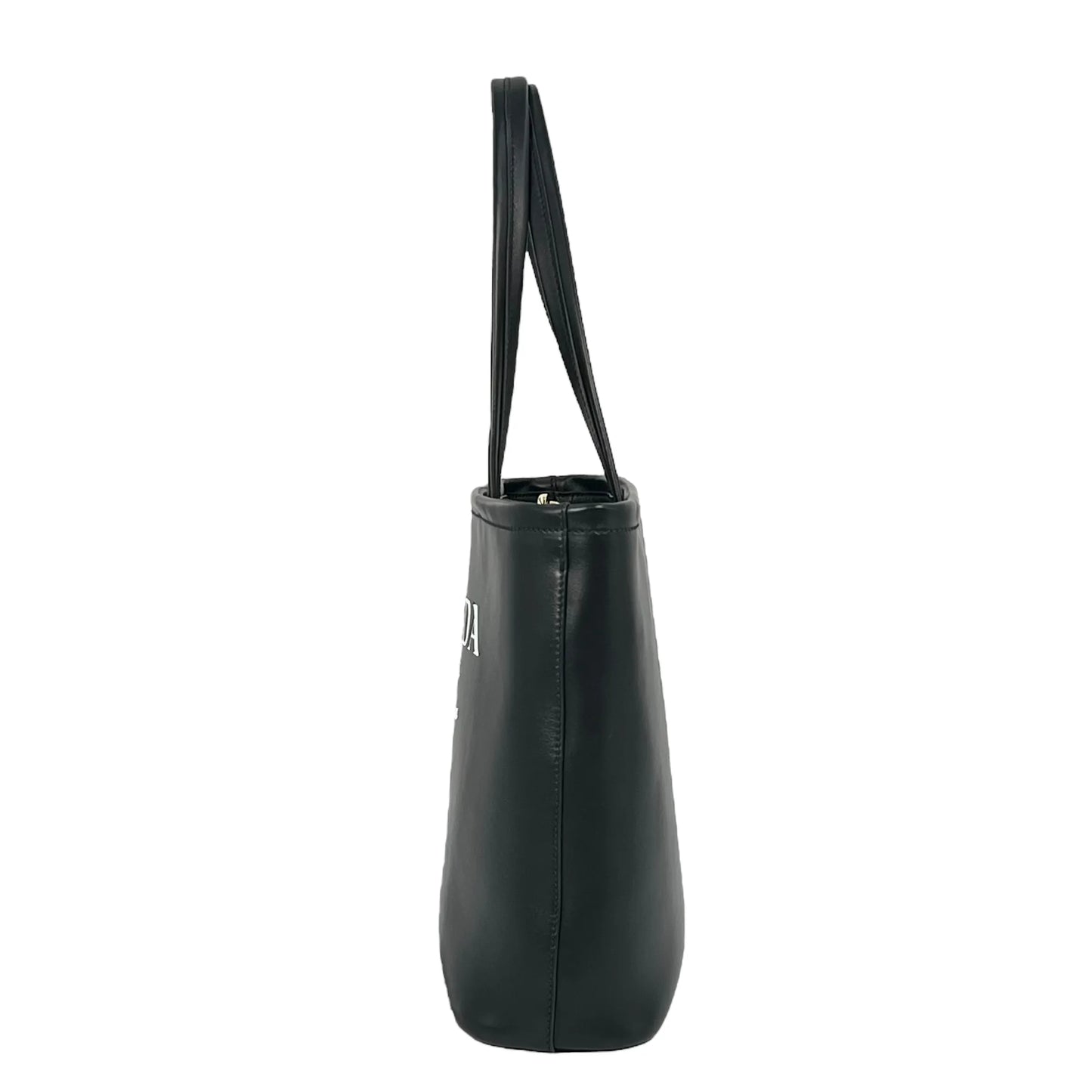 PRADA Soft Calf Leather Tote Bag/Shoulder Bag - Black 