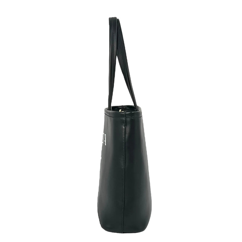 PRADA Soft Calf Leather Tote Bag/Shoulder Bag - Black 