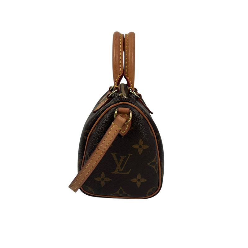 Louis Vuitton モノグラム キャンバス ナノ スピーディ ミニバッグ ショルダーバッグ - ブラウン