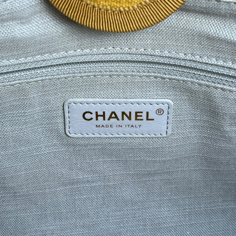 CHANEL ドーヴィル キャンバス トートバッグ - イエロー