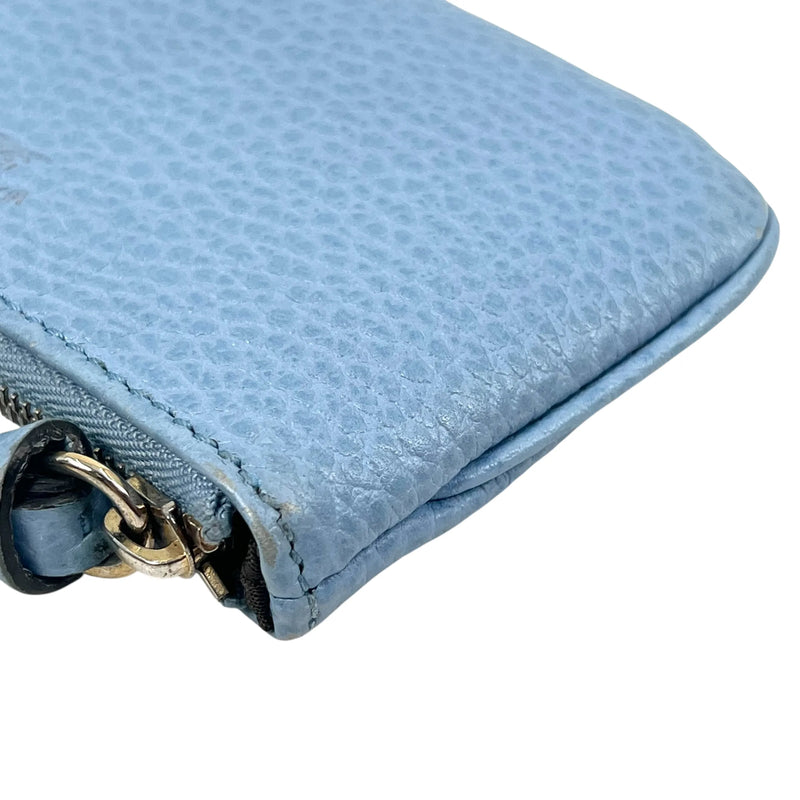 GUCCI Leather Coin Case and Key Case - Blue 