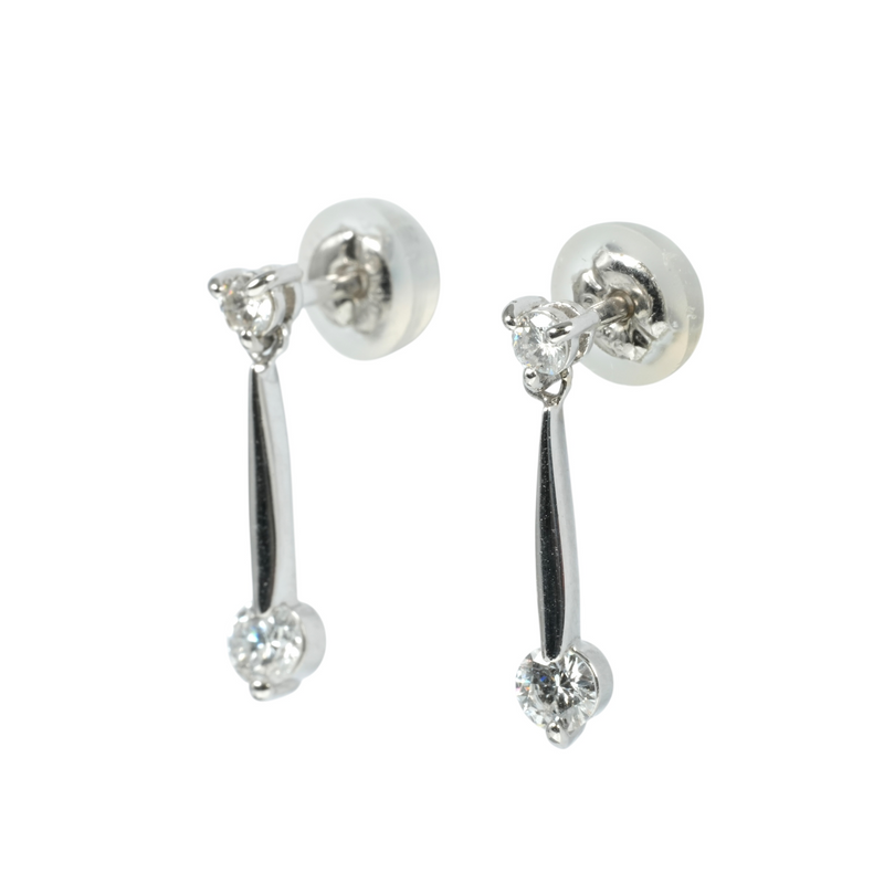 Diamond earrings - Pt900 