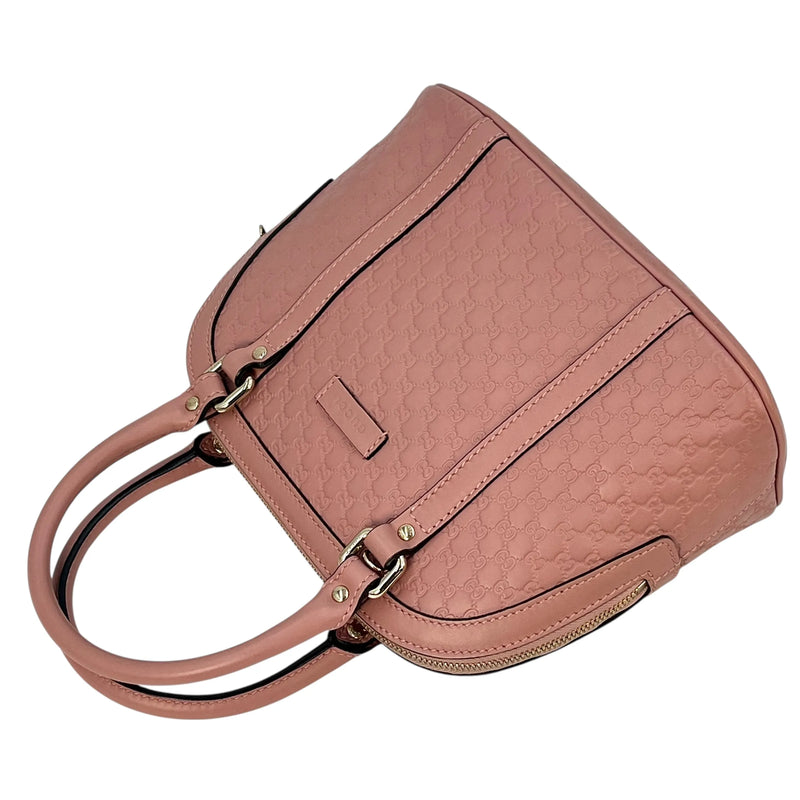 GUCCI Micro Guccissima Dome Handbag/Shoulder Bag - Pink 