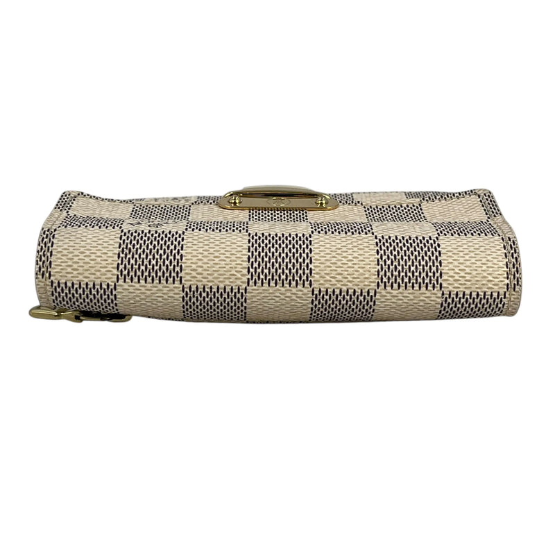 Louis Vuitton Damier Azur Portefeuille Koala Compact Wallet - White 
