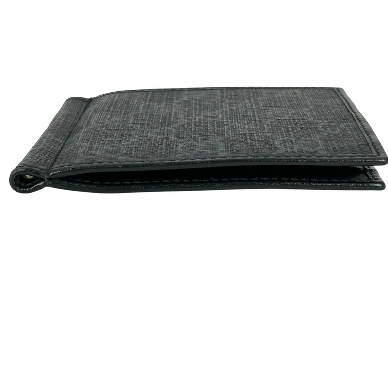 GUCCI Interlocking G GG Supreme Money Clip Compact Wallet - Black 