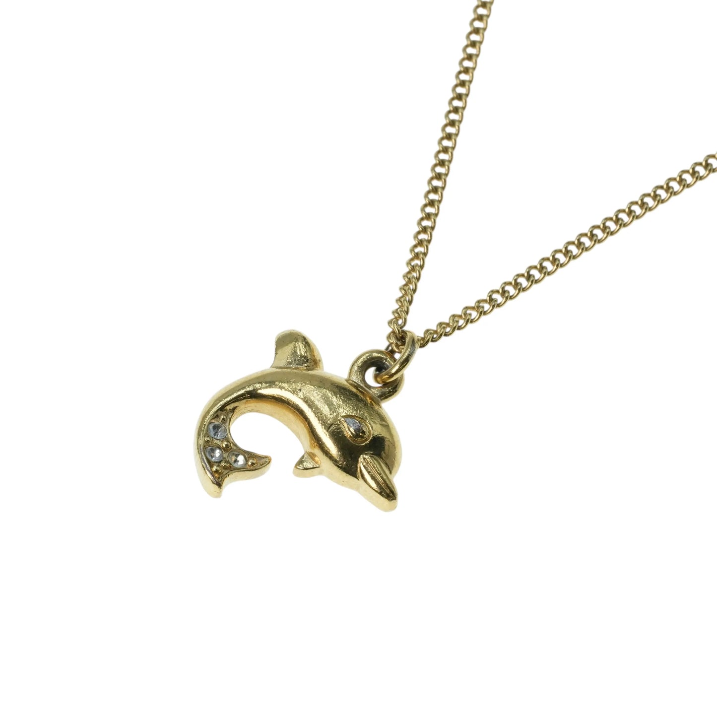 Dior Dolphin Pendant Necklace - Gold Plated 